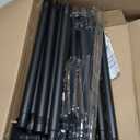 10ft String Light Poles for Hard Surfaces, Light Poles for Outdoor String Light, Perfect for Garden, Backyard, and Patio Lighting Stand for Parties, Wedding - Matte Black Finish - 2 Pack