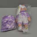 12" Baby Doll with Flower Pattern Backpack Carrier,12 Inch Realistic Baby Dolls with Clothes and Accessories Hanky Pacifier Bottle Diaper Toy Pretend Play Collection for 3+ Child Girls Gifts