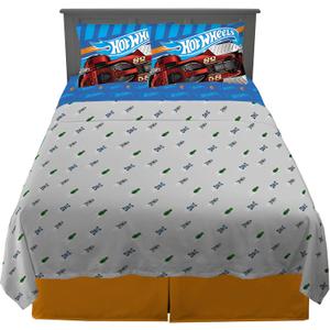 Franco Kids Bedding Super Soft Sheet Set, 4 Piece Full Size, Hot Wheels