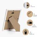Heimlove 8x10 Picture Frame Set of 5,Photo Frames Display Pictures 8"x10",White Picture Frames 8x10 Wall Gallery Collage Wall Mount or Tabletop Display for Certificate Document