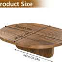 Asgolion Couch Tray Insert for Middle, 15.75"x12.6" Wood Sofa Tray, Folding Couch Armrest Table Fit Armless Couch/Sectional, for Drink Snacks Phone Remote Holder, Walnut