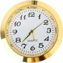 1-7/16 inch (36 mm) Clock Insert Arabic Numerals Clock Face for Diameter 1-3/8 inch (35 mm) Hole for Office Clock Part Repair DIY, Aureate