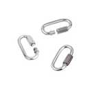 2 x Tueascallk 10 Pcs M4 Stainless Steel Chain and Rope Quick Coupler Links, High Strength and Large Load-Bearing Locking Connector Snaps, 1.65"(L) x 0.9"(w), Link Diameter 0.15"