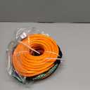 Synthetic Winch Rope, 3/8" x100ft 23809LBS Dyneema Winch Rope 3/8 Heavy Duty Winch Cable with Protective Sleeve Forged Winch Hook for 4WD Off Road Vehicle Truck SUV (Orange)