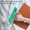 Upgraded Magnetic Phone Grip, Liquid Silicone Soft and Portable, Removable Finger Loop Ring Grip Holder for iPhone, Strong Magnetic Attraction, Compatible with MagSafe Phone Case, Emerald Green