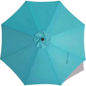 MASTERCANOPY Patio Umbrella 10 ft Replacement Canopy for 8 Ribs-Turquoise Canopy Only