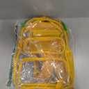 CAMTOP Clear Backpack Heavy Duty Transparent Bag See Through BookBag for Student School Work Festival Sport Travel (Yellow)