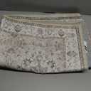 2x6 Hallway Washable Runner Rug : Vintage Soft Kitchen Laundry Runner with Non Slip Backing Farmhouse Entryway Living Room Floor Mat Stain Resistant Carpet for Bedroom Bathroom Distressed Beside Rug (Beige)