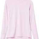 Amazon Essentials Women's Brushed Tech Stretch Long-Sleeve Crewneck Shirt (Available in Plus Size) (Pink, M)