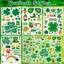 2 x MDDRUIQI St Patricks Day Decorations - 105 PCS St Patricks Day Window Clings - Shamrock Stickers for Glass Reusable Static Spring Shamrock Decorations | St Patricks Day Decor