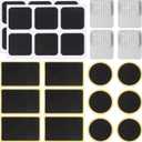 40 Pcs Bicycle Tire Repair Kit Glueless Bike Tube Patche Includes 36Pcs Self Adhesive Round Square Rectangle Patches and 4Pcs Metal Rasps with Box for Road Mountain Bikes Cycling