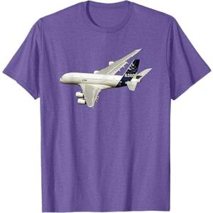 A 380 passenger aircraft, airline, jet, airplane T-Shirt (Purple) Size S