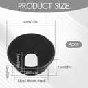 4PCS Cable Cord Grommet, 1.38 Inch (35mm) Black Desk Grommets ABS Plastic Desk Hole Cover Wire Hole Cover Pass Through Desks Grommets U Shaped Desks Wire Holes Insert for Table Furnitures Holes Covers