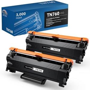 TN760 Toner for Brother Printer: Replacement for Brother TN-760 TN730 TN 760 TN-730 High Yield Black Cartridge HL-L2325DW MFC-L2710DW MFC-L2750DW DCP-L2550DW HL-L2350DW HL-L2395DW 2 Pack
