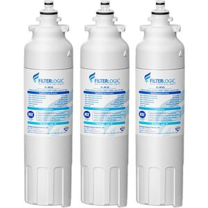 Filterlogic ADQ73613401 Refrigerator Water Filter, Replacement for LG LT800P, LT800PC, ADQ736134, ADQ73613402, LSXS26326S, LSXS26366S, LMXS30776S, LSXS26366D, LMXC23746S, 46-9490, 469490, Pack of 3