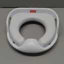 Fisher-Price Ready & Steady Potty Seat  Deluxe Soft Padded Potty Ring with Handles, Splash Guard, and Storage Hook for Toddlers Potty Training, White