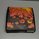 49PCS Pumpkin Carving Kit for Helloween, Easy & Safe Pumpkin Carving Tools for Kids, 23PCS Stainless Steel Stencils with 2 Carving Tools and 24 Bat Stickers for Halloween Decoration