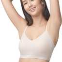 Floatley Cozy Adjustable Bra Comfort Wirefree Seamless Bra with Embedded Pad for Women (Large, Champagne)