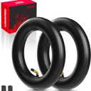 RUTU Inner Tube Set - Heavy-Duty 10x2 10x2.125 Inner Tube Replacement for 2-Wheel Self-Balancing Electric Scooter Kid's Bike, Trike Strollers -TR87 Angled Copper Valve Stem, Butyl Rubber Construction
