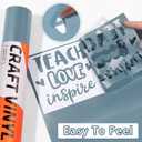 WRAPXPERT Blue Vinyl,12" x10ft Blue Permanent Vinyl, Matte Slate Blue Adhesive Vinyl Roll Compatible with All Cutting Machines