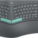 Nulea Wireless Ergonomic Keyboard, Split Keyboard with Cushioned Wrist Rest, USB and Bluetooth Connectivity, USB-C Rechargeable, Compatible with Windows Mac
