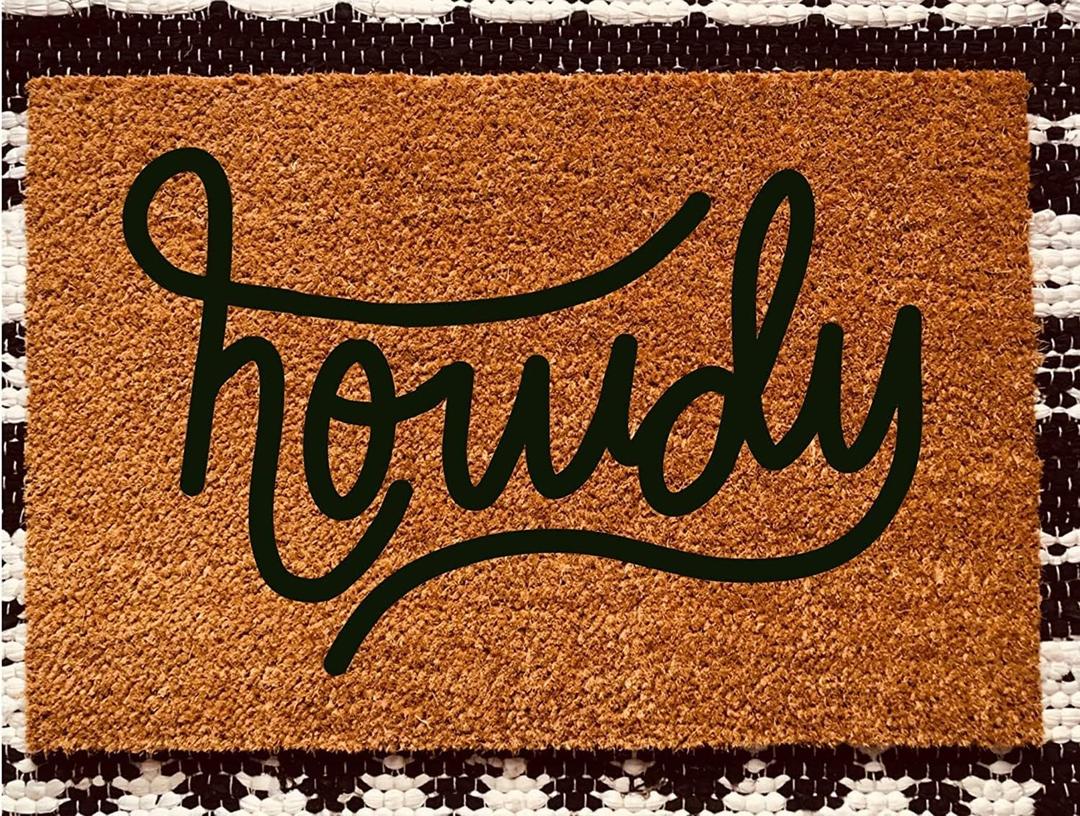 Howdy Door Mat Welcome Door Mat Absorbent Non Slip Floor Mat for Home Bathroom Kitchen Entrance 16x24 inch