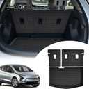 ZQULOYO Cargo Liners Backrest Mat for Chevrolet Chevy Bolt EV (Not for EUV) Accessories 2017-2024 with Hook&Loop Rear Trunk Mat Rear Seat Back Cover Protector All Weather Anti-Slip Split Dog Liner
