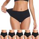 ASIMOON Womens Cotton Underwear Breathable Stretch Postpartum Panties Full Coverage Ladies Briefs Multipack 2XL