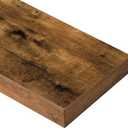 QEEIG Bathroom Floating Shelves for Wall - 15.7" Wall Mounted Shelf Over Toilet Farmhouse Home Decor Display Bookshelf Small 15.7 x 6.7 inch Set of 2, Rustic Brown (008-40BN)