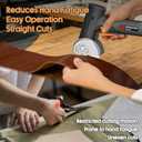 2026 Upgraded Cordless Electric Scissors - Larger 1.84" Tungsten Blade, Wider Opening, 320 RPM, 1/3" Max Thickness, 3-Speed & LED Display, Cardboard Cutter Designed for Cardboard box, Black