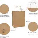 BagDream 10x5x13 Kraft Shopping Bags 100Pcs Brown Paper Bags with Handles Bulk, for Gifts, Merchandise, Retail, Party Favor, Take-out, Grocery, Recycled Paper Gift Sacks