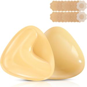 Double Sided Sticky Bra Inserts Reusable Push up Lift Self Adhesive Bra Pads for Swimsuit Bikini Sports Strapless Bra (M)