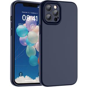SUPFINE for iPhone 12 Pro Max Case,Premium Liquid Silicone with [Soft Anti-Scratch Microfiber Lining][Upgraded Camera Protection] Slim Shockproof Phone Case for Men Women Girls,Midnight Blue