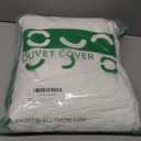 JELLYMONI White Duvet Cover Twin Size, 3pcs Washed Microfiber Bedding Set, Soft Breathable Seersucker Duvet Cover Set with Zipper Closure and Corner Ties for All Seasons