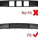 HECASA Front Bumper License Plate Bracket Compatible with 2015-2017 Ford F150 Replacement for FO1068165 FL3Z17A385A, License Plate Frame Mounting Holder Cover Textured Black Plastic
