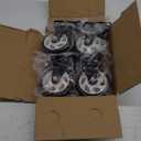4 inch Caster Wheels Heavy Duty Swivel Casters with no Brake Max Load Capacity 1200lbs (Set of 4)
