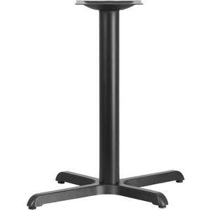 Flash Furniture Beverly 23.75" x 30" Restaurant Table X-Base with 3" Diameter Table Height Column, Commercial X-Base Cast Iron Table Base, Black
