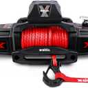 X-BULL Winch-13500 lb. Load Capacity Electric Winch Kit 12V Synthetic Rope,Waterproof IP67 Electric Winch with Hawse Fairlead, with Wireless Handheld Remote and Corded Control Recovery