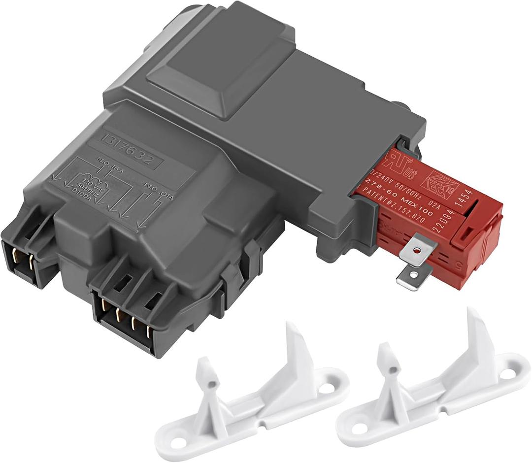 [2026 Upgraded] 131763256 131763202 Washer Door Lock Switch with 131763310 Door Strike by Puxyblue Fit for Frigidaire Kenmore Washers - Replaces 131269400 131763200 4547033 AP6285657 EAP2367737