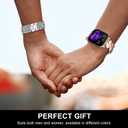 Metal Bands for Apple Watch for Women & Men 38mm 40mm 41mm 42mm, Compatible with iWatch Series 11/10/9/8/7/6/5/4/3/2/1 & SE 3/2/1, Elegant Stainless Steel Bracelet Strap with Secure Clasp, Silver