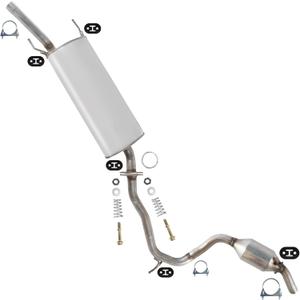 Middle Muffler Resonator Tail Pipe Kit Compatible with 2006 2007 2008 Toyota RAV4 2.4L/ 2009 2010 2011 2012 RAV4 2.5L, Direct Fit Exhaust System Set Replacement Parts