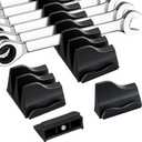 42-Tool Magnetic Wrench Organizer, Customizable Wrench Organizer Set for Tool Box, Wrench Holder for Tool Drawer Storage (BLACK, 42 PCS)