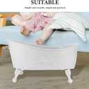 UKCOCO Newborn Photo Prop Bathtub: Baby Photography Prop for Photoshoot, White Iron Bathtub for Baby Photo Shoot, 19. 7 X 14. 2 X 11. 4 Inch