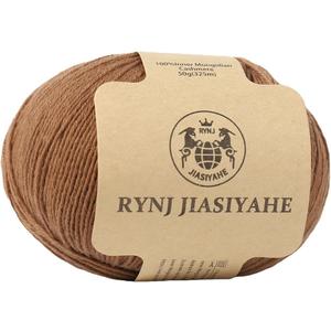 Inner Mongolian Cashmere Yarn for Crocheting and Hand Knitting, 26Nm/4 ply Warm, Soft, and Luxurious Worsted Yarn Great for Baby Garments, Scarves, Hats, and Craft (Khaki,1 ball)