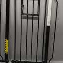 Babelio Upgraded Baby Gate with Cat Door, Auto Close Durable Dog Gate for Stairs, Doorways and House, Easy Walk Thru Safety Gate with Pet Door Includes 4 Wall Cups, 29-48" Wide, 30" Tall, Black