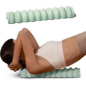 Wave Pillow II - Spine Stretcher Massage Tool, Yoga & Piliates Spine Alignment Corrector for Back Pain Relief, Neck, Shoulder, Lower Back & Hip Massage Device (Soft Mint)