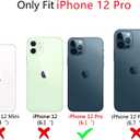 NITITOP Compatible for iPhone 12 Pro Case Cute Clear Flower - Blue