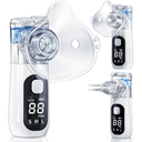 Portable Atomizer for Adults & Kids, Handheld Personal Humidifying Device with 3 Mist Levels, LCD Display, USB Rechargeable, Auto Cleaning, Auto Shut-Off, Quiet Portable for Home Office Travel