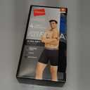 Hanes Men's Comfort Flex Fit Boxer Briefs, Ultra Soft Cotton Modal Blend Underwear, 4-pack (Medium, Black/Grey/Blue - 4 Pack)