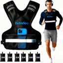 ExtreSpo Adjustable Weighted Vest for Women and Men, 20-32lb Weight Vest with 6 Ironsand Weights, Body Weight Vest Exercise Set with Reflective Strip for Strength Training and Workout